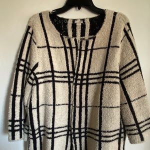 Chico’s fleece plaid jacket Sz 3